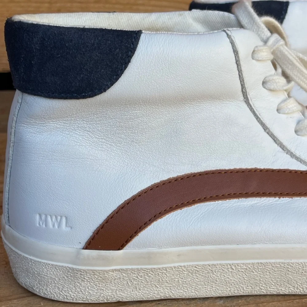 Madewell Sidewalk Colorblock Leather Hightop Sneakers Womens 9M Mens 7.5M - Picture 9 of 11